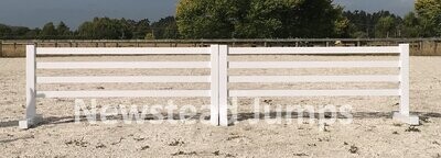 Aluminium Horizontal Stripe Gate - White