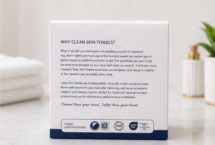 JRECEE Cosmetics Clean Skin Towels