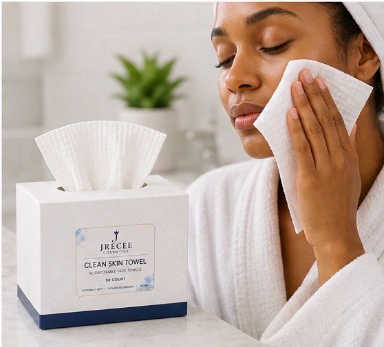 JRECEE Cosmetics Clean Skin Towels