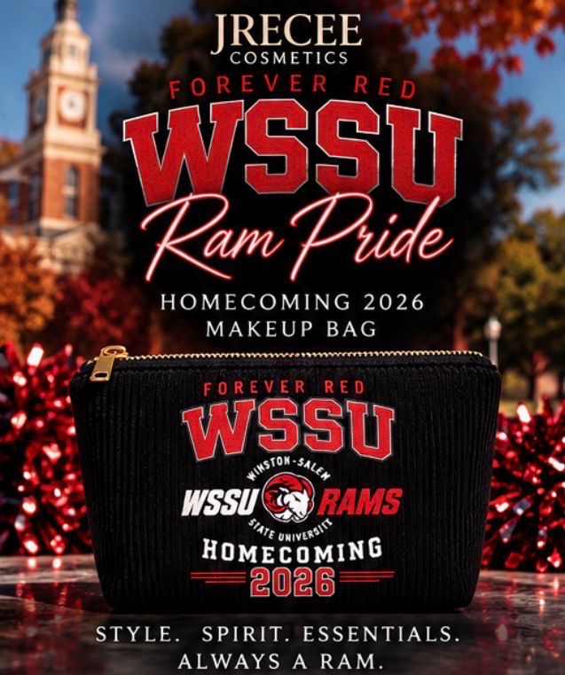 WSSU Forever Red 2026 Limited-Edition Makeup Bag ❤️🖤