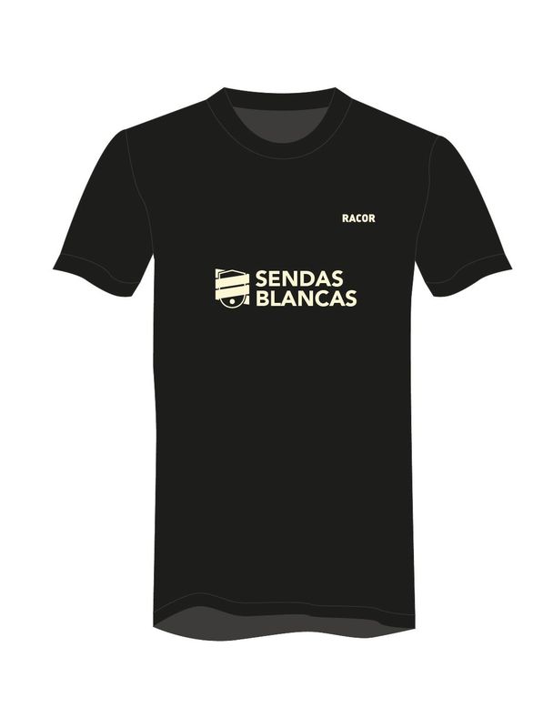 CAMISETA NEGRA - "SENDAS BLANCAS 2026"