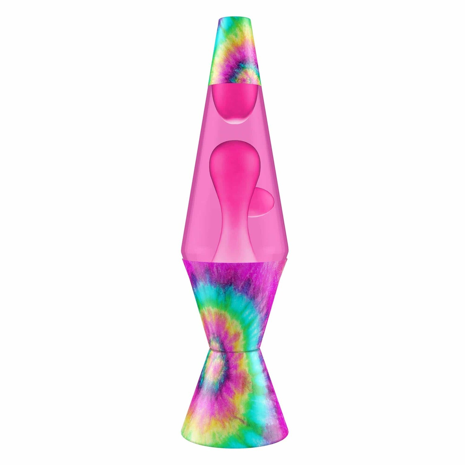 Lava Lamp 14.5&quot; - Tie Dye Pink Spiral