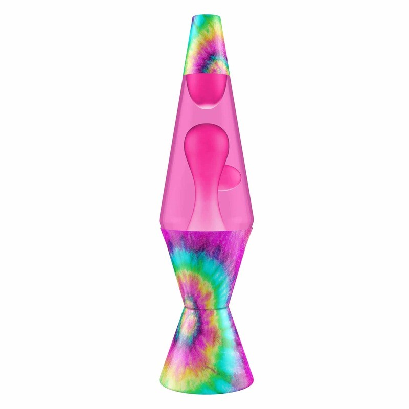 Lava Lamp 14.5&quot; - Tie Dye Pink Spiral
