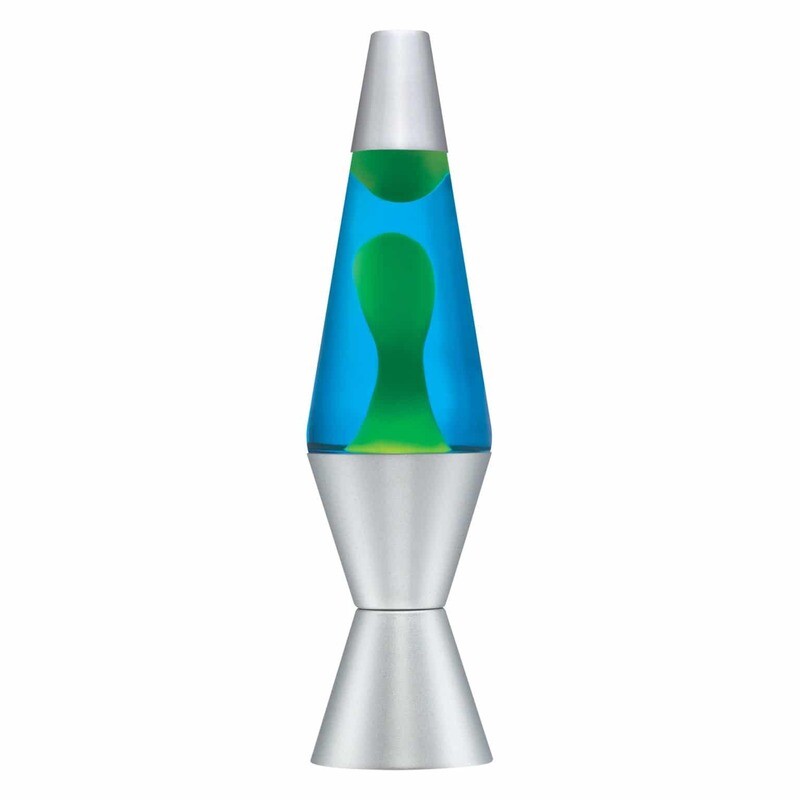 Lava Lamp 11.5&quot; - Yellow w/ Blue