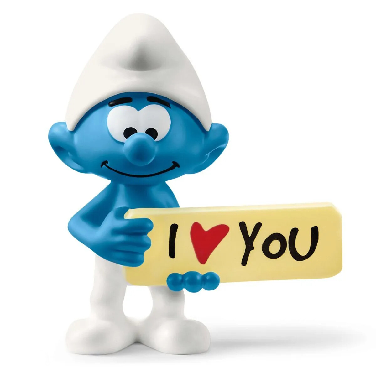 Smurf - Smurf with &quot;I Love You&quot; Sign