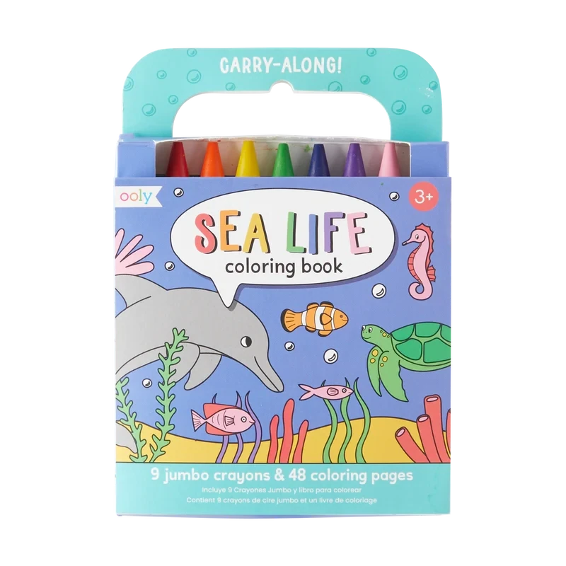 Carry Along Crayon and Colouring Book - Sea Life