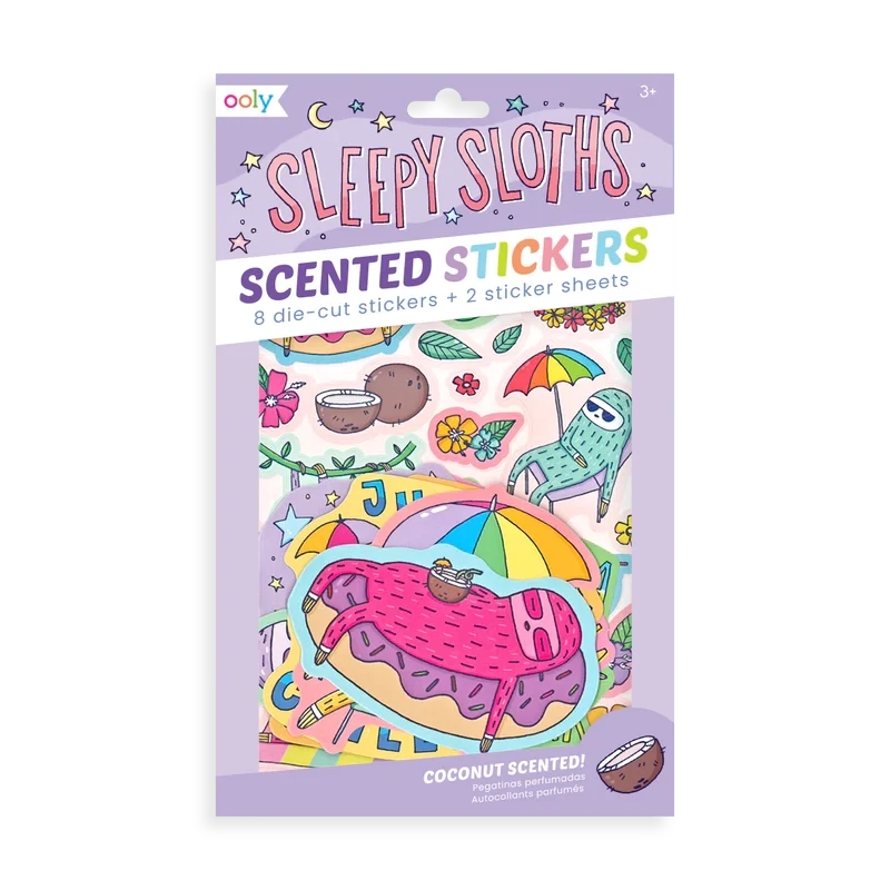 Stickiville Stickers - Sleepy Sloths, Scented 2 Sheets