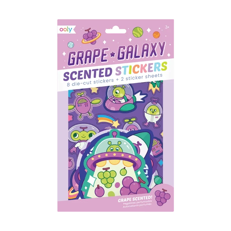 Stickiville Stickers - Grape Galaxy, Scented 2 Sheets