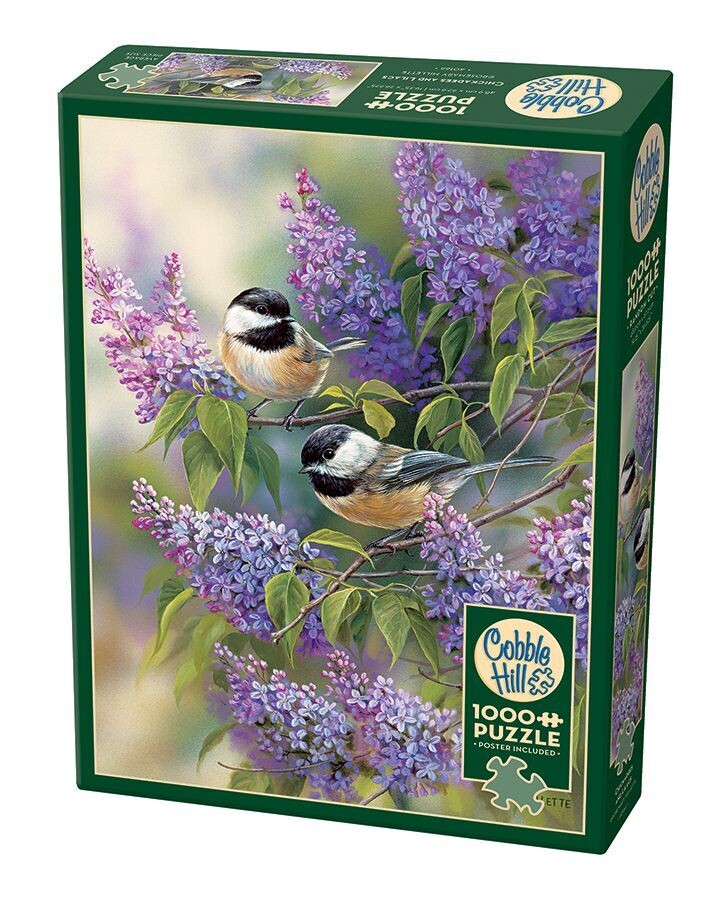1000pc: Chickadees and Lilacs