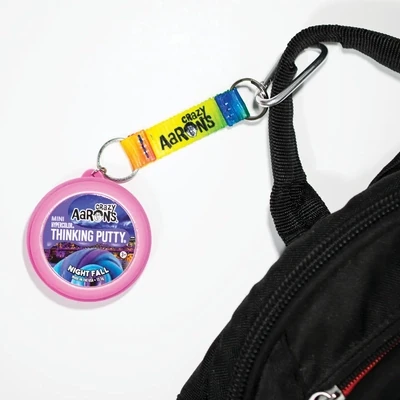 Crazy Aaron - Backpack Clip, Pink with Rainbow