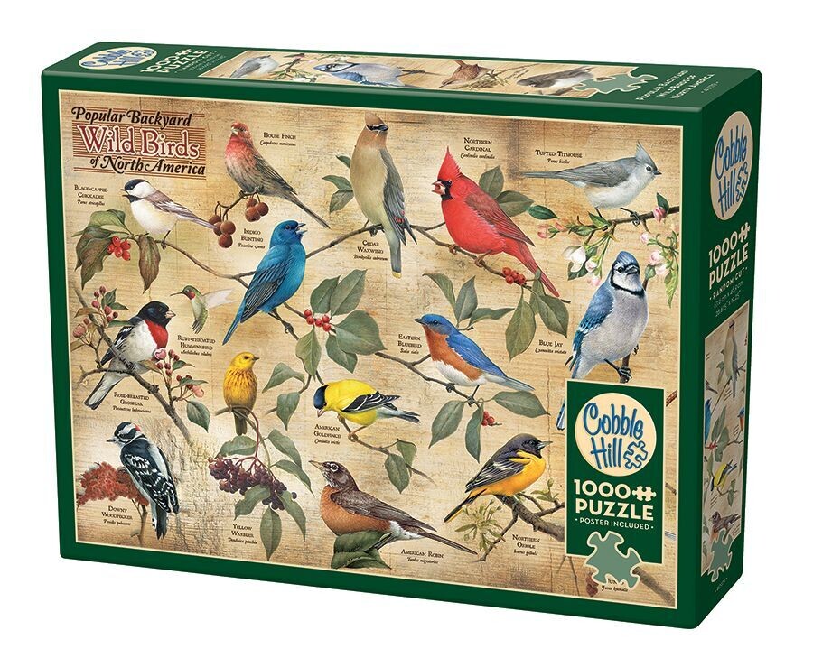 1000pc: Popular Backyard Wild Birds of N.A.