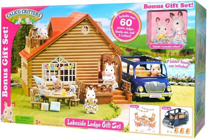 Gift Set - Lakeside Lodge (Red Roof w/Car)