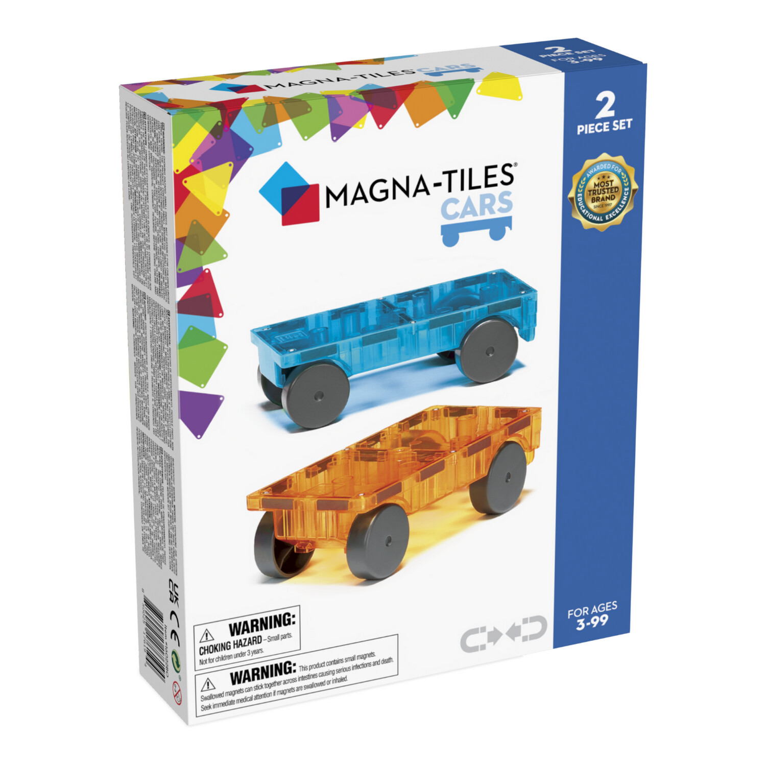 Magna Tiles - Cars: Blue &amp; Orange