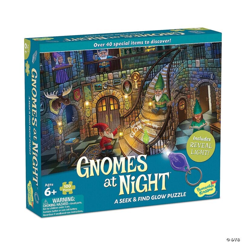 Seek &amp; Find Glow Puzzle: Gnomes At Night