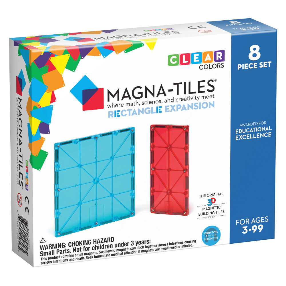 Magna Tiles - 8pc Rectangle Expansion
