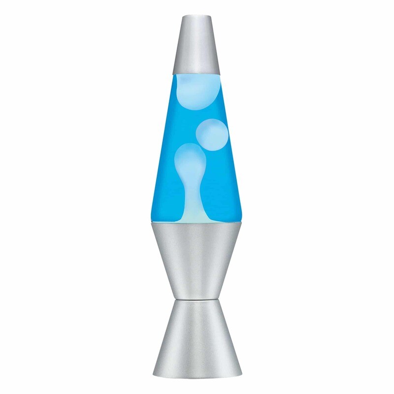 Lava Lamp 14.5&quot; - Blue w/ White
