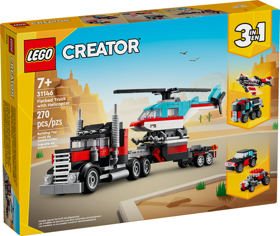 LEGO® CREATOR - Flatbed Truck with Helicopter