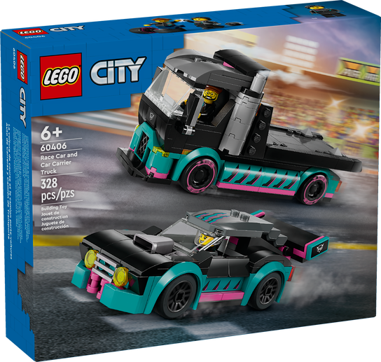 LEGO® CITY - Race Car and Car Carrier Truck