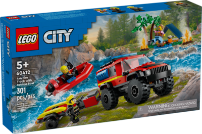 LEGO® CITY - 4x4 Fire Truck with Rescue Boat