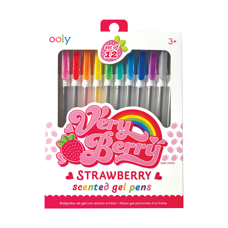 Very Berry- Strawberry Scented Gel Pens
