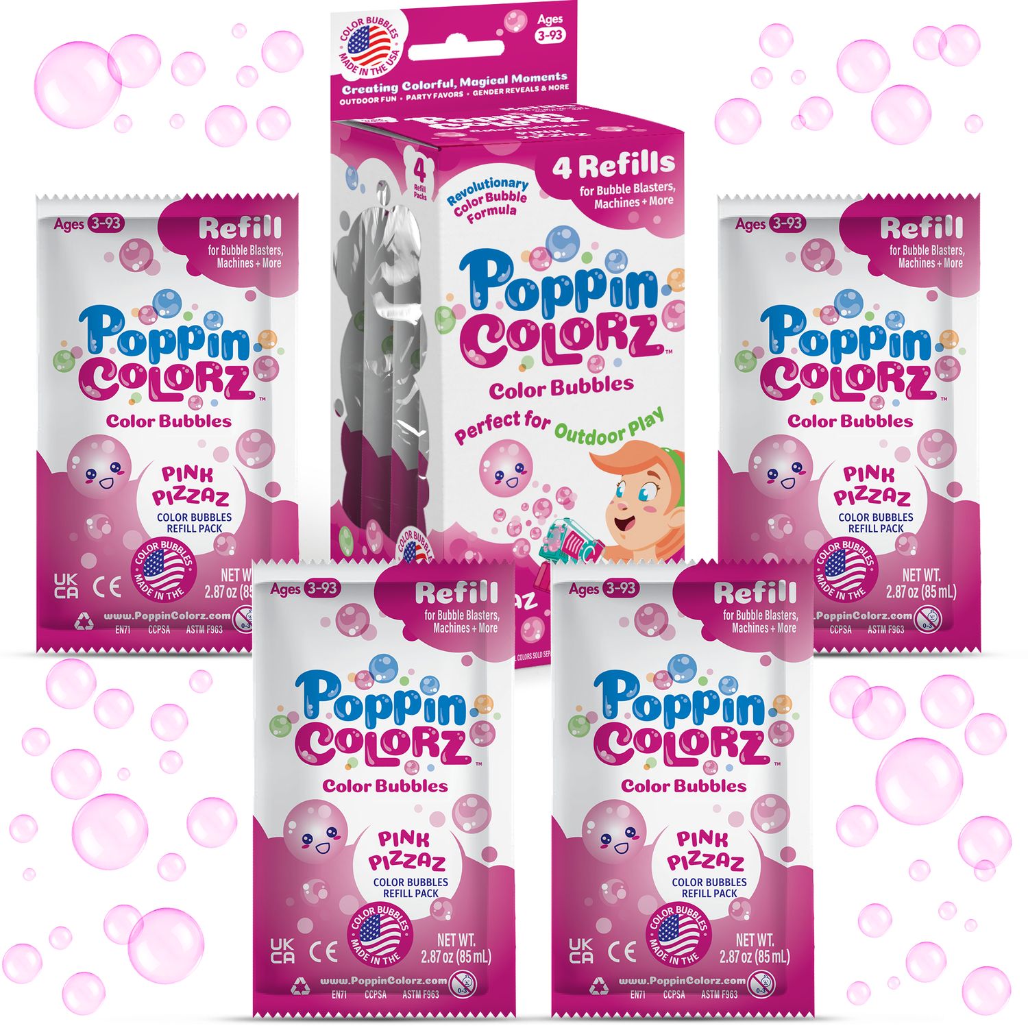 Poppin Colorz - 4pk Refills, Pink Pizzaz