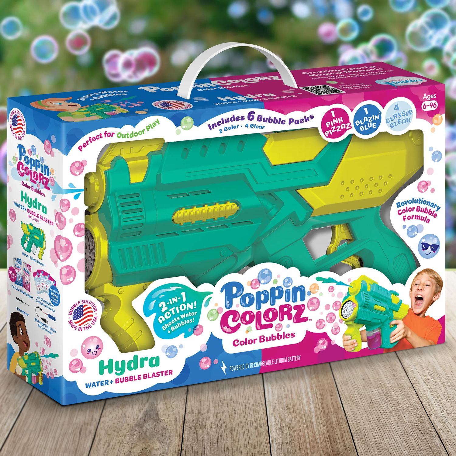 Poppin Colorz - Hydra 2in1 Bubble Blaster
