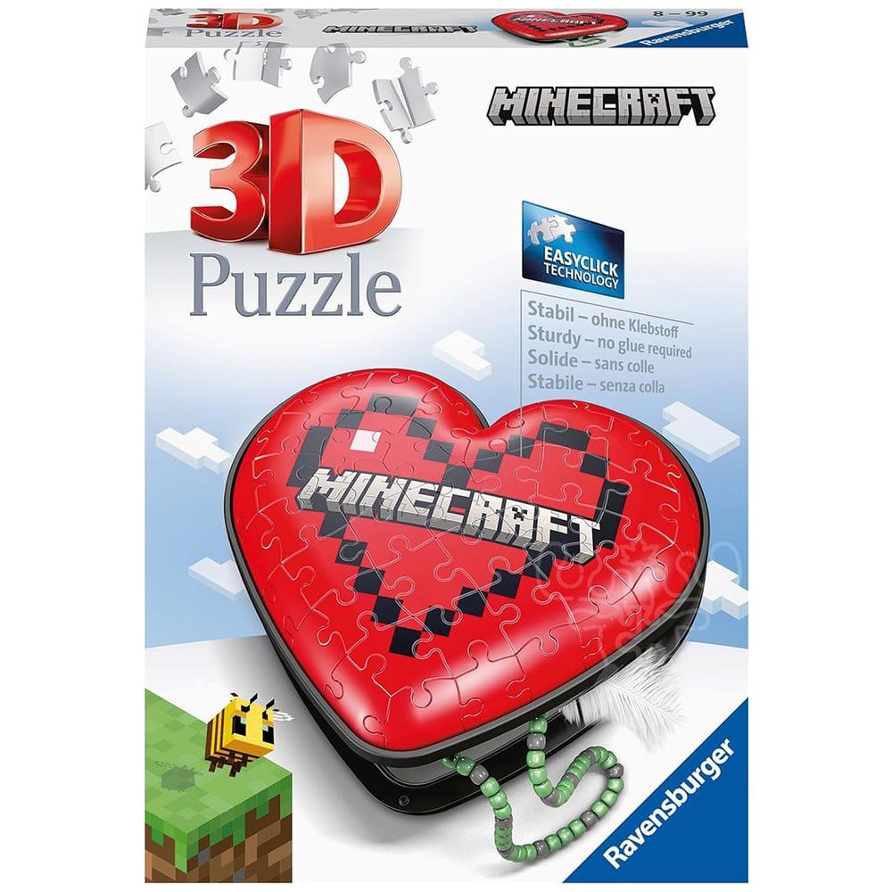 3D Puzzle: Minecraft Heart, 54pc