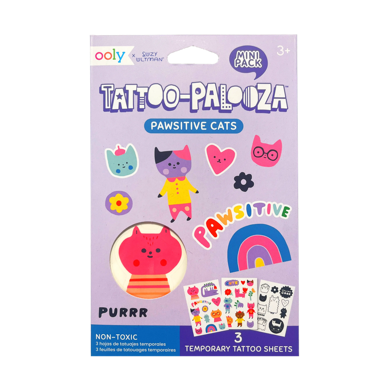Tattoo-Palooza Mini Temporary Tattoos - Pawsitive Cats