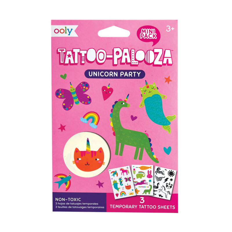 Tattoo-Palooza Mini Temporary Tattoos - Unicorn Party