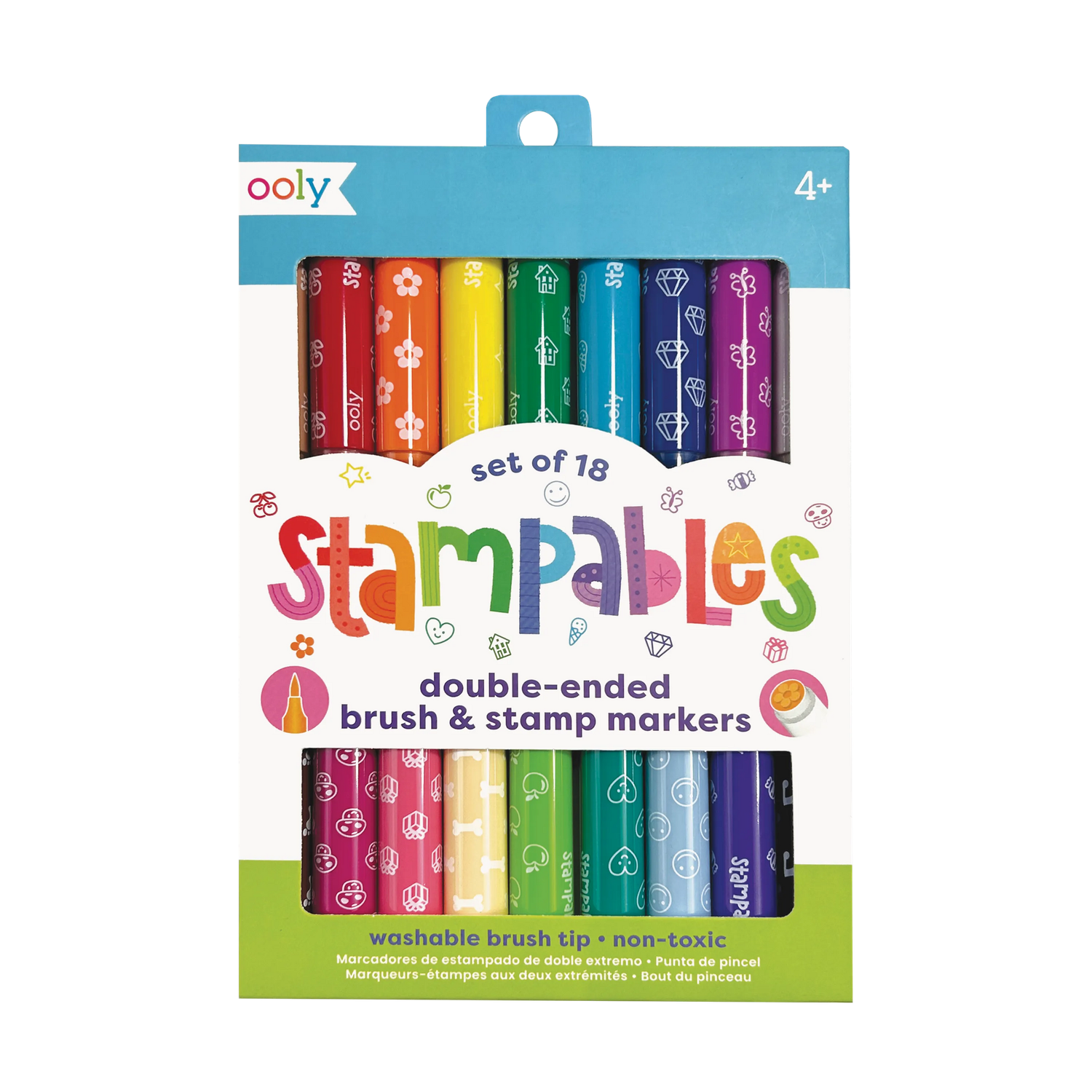 Stampables Double-Ended Stamp &amp; Brush Markers, 18pk