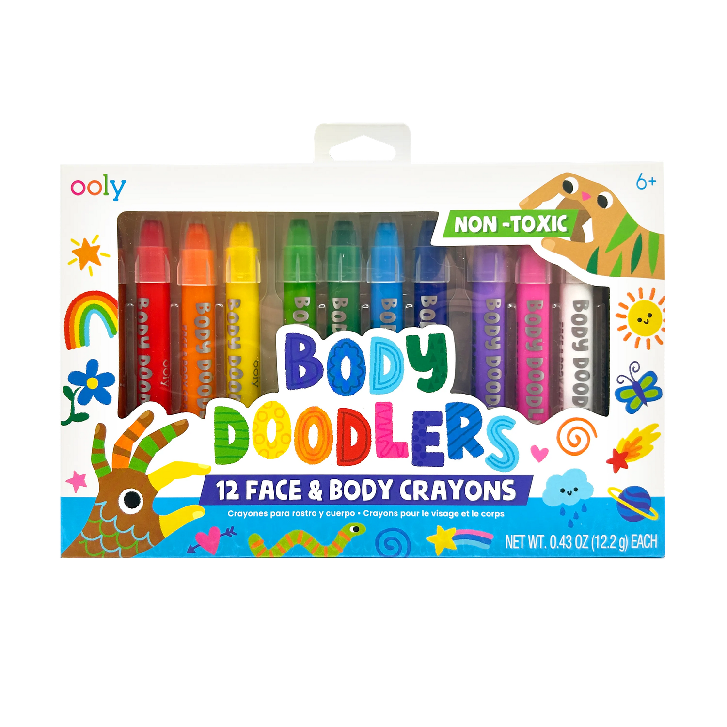 Body Doodlers Face &amp; Body Crayons, 12pk