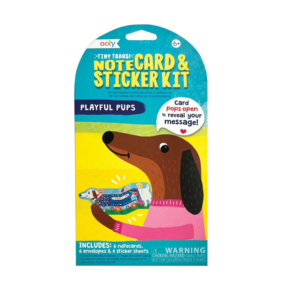 Tiny Tada! Note Cards &amp; Sticker Set - Playful Pups