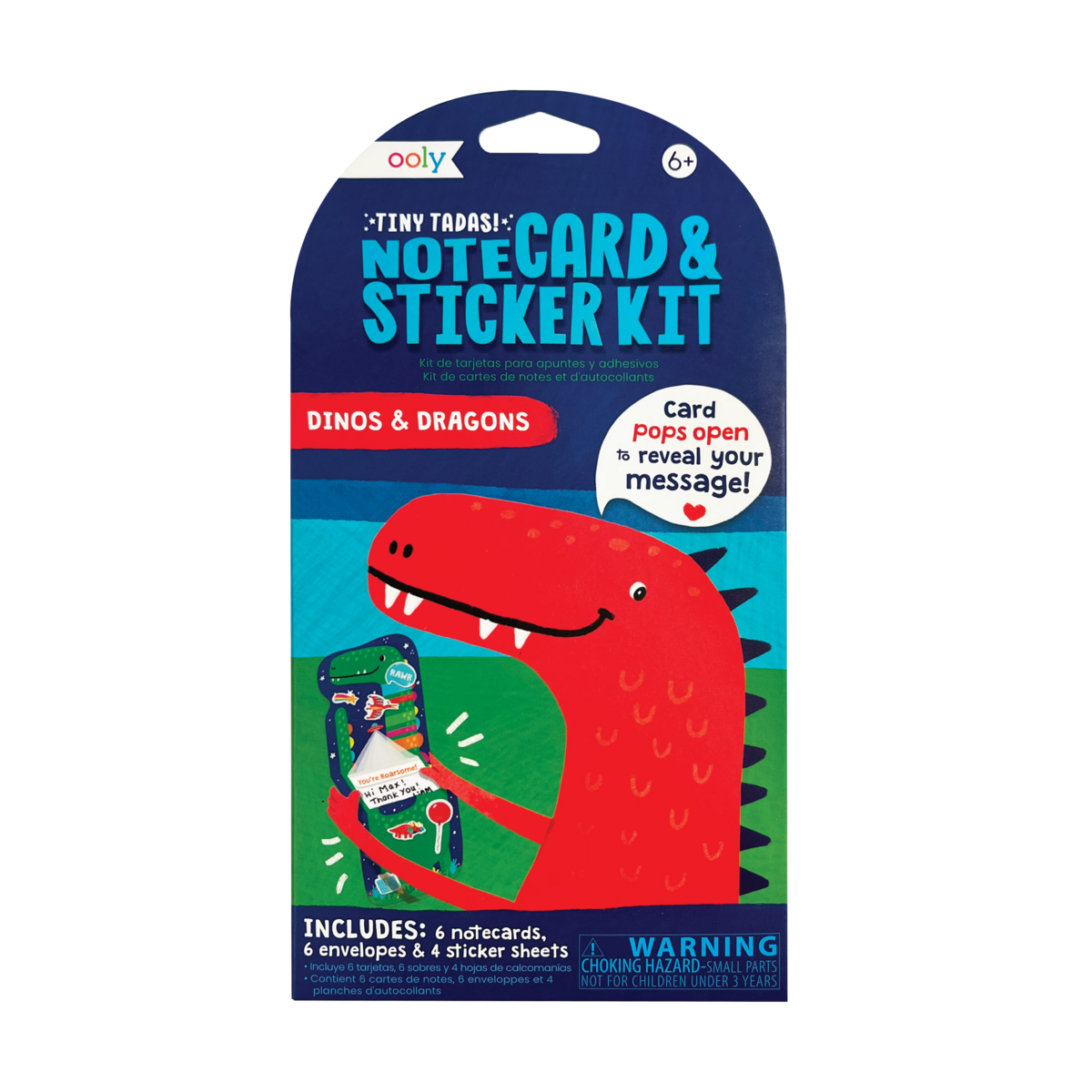 Tiny Tada! Note Cards &amp; Sticker Set - Dinos and Dragons