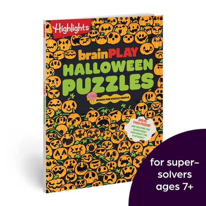 BrainPlay Halloween Puzzle Book