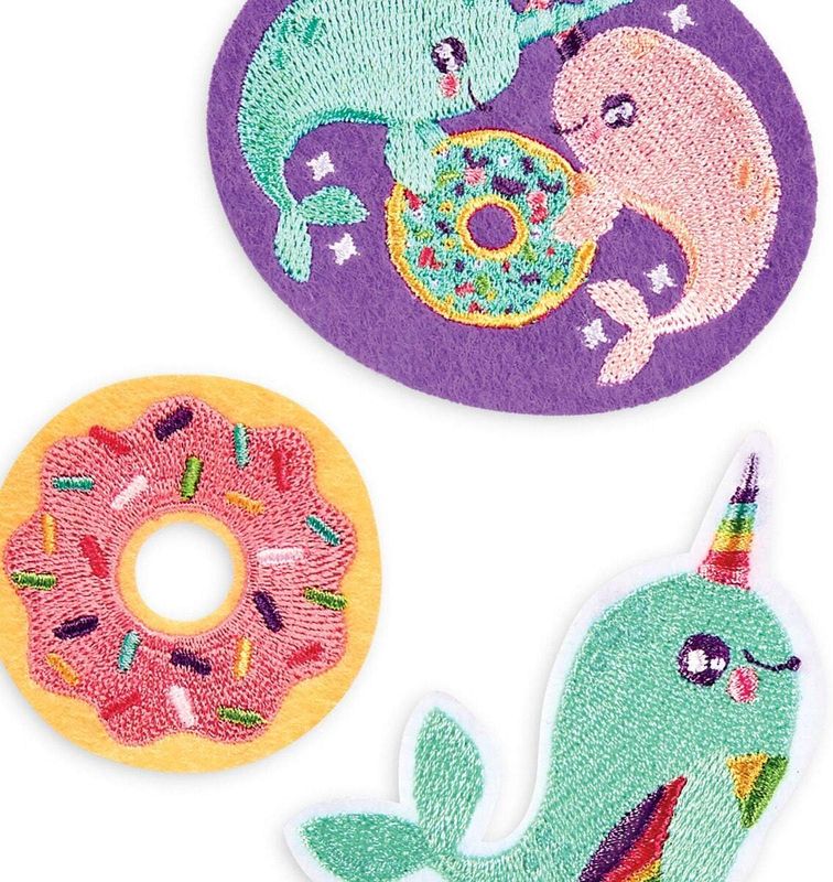Patch &#39;em Iron-on Patches - Nom Nom Narwals 3pk