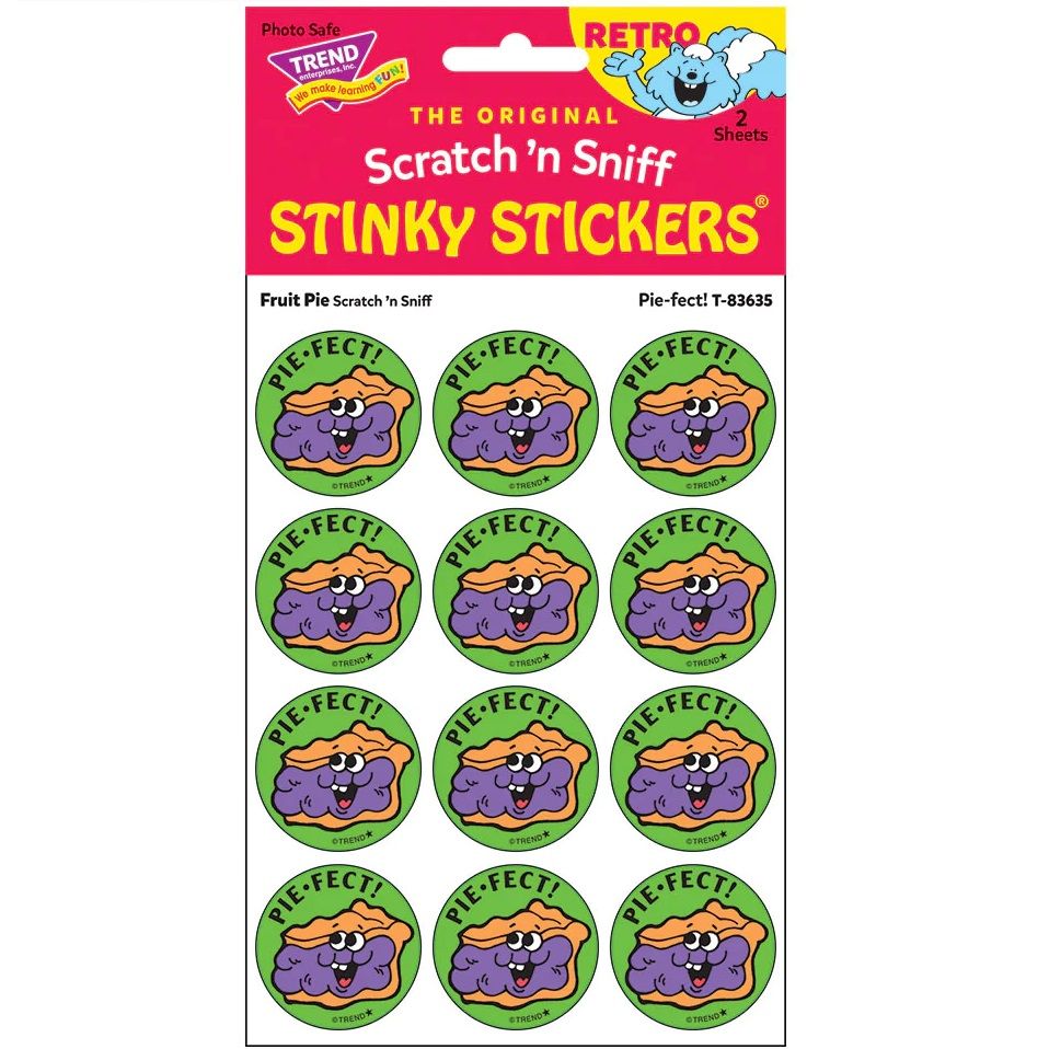 Scratch &#39;N Sniff Stinky Stickers - Pie-fect, Fruit Pie