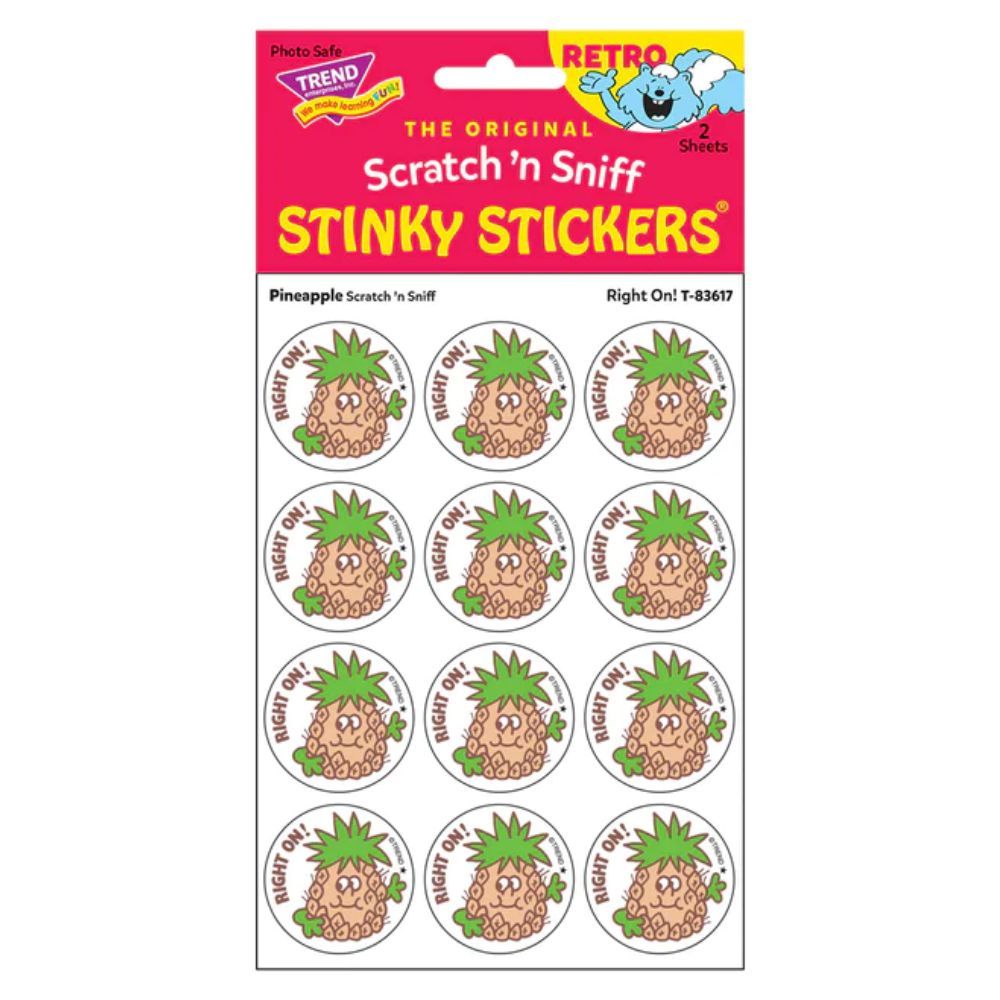Scratch &#39;N Sniff Stinky Stickers - Right On, Pineapple