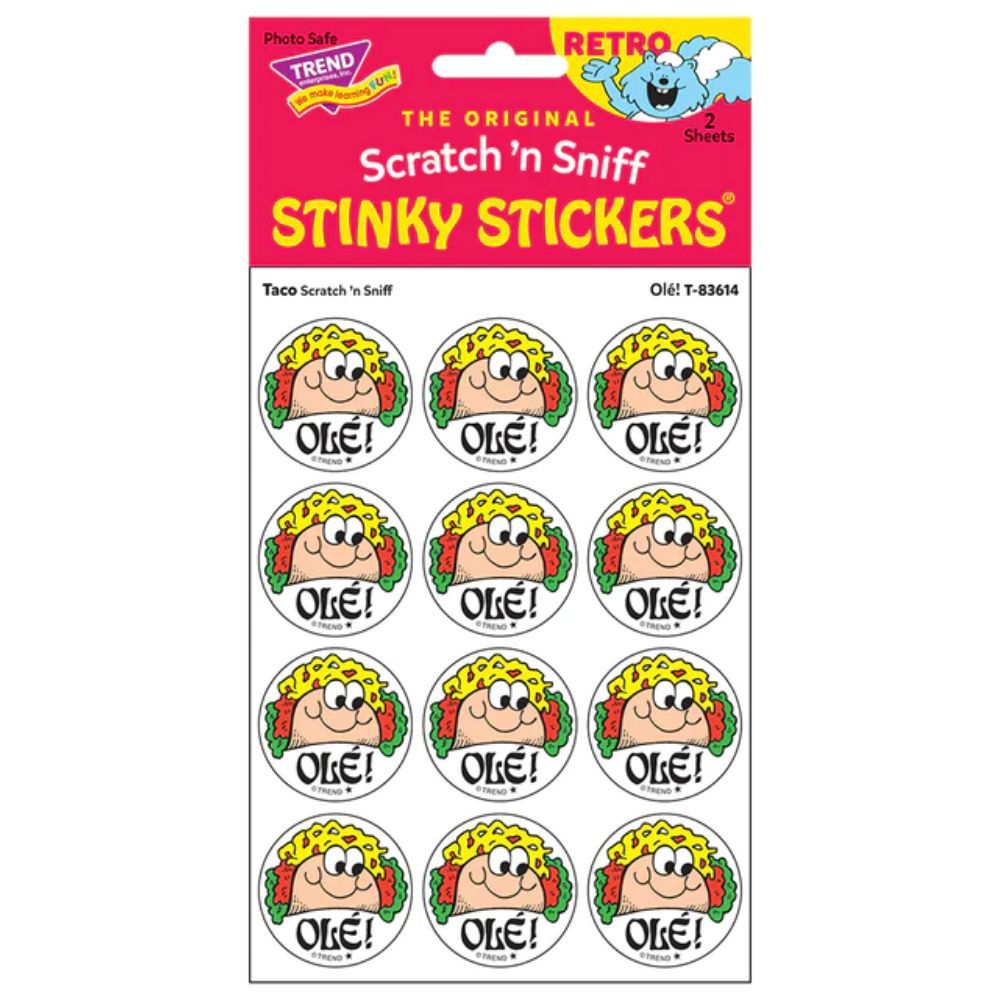 Scratch &#39;N Sniff Stinky Stickers - Ole, Taco