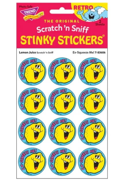 Scratch &#39;N Sniff Stinky Stickers - Ex-Squeeze Me, Lemon