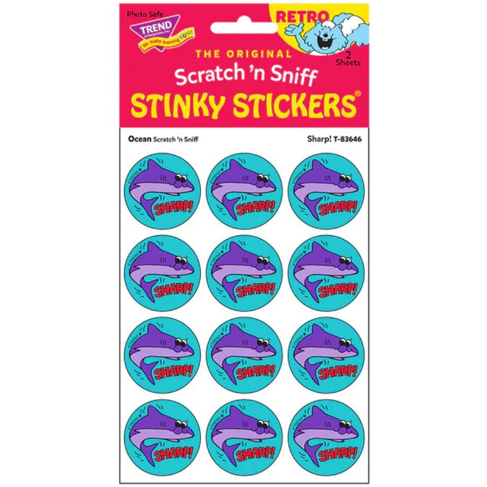 Scratch &#39;N Sniff Stinky Stickers - Sharp, Ocean