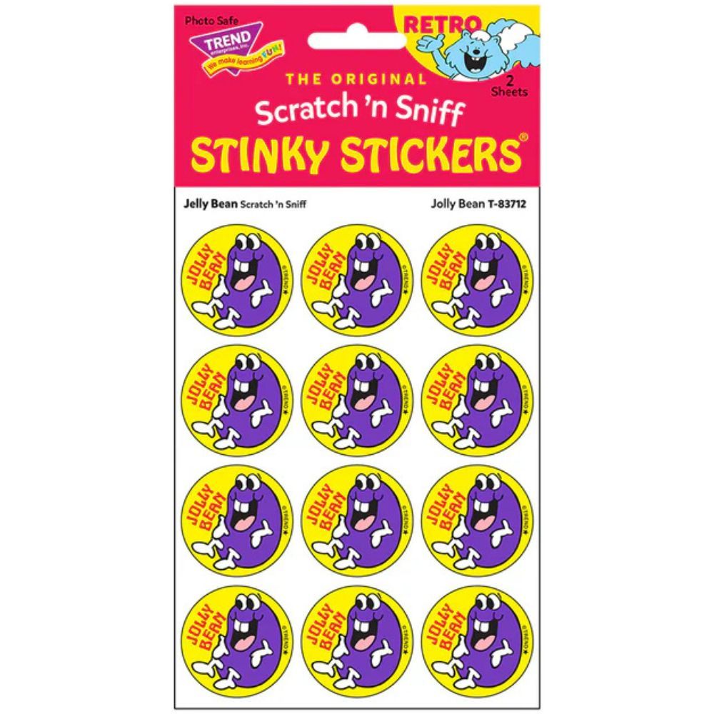 Scratch &#39;N Sniff Stinky Stickers - Jolly Bean, Jelly Bean