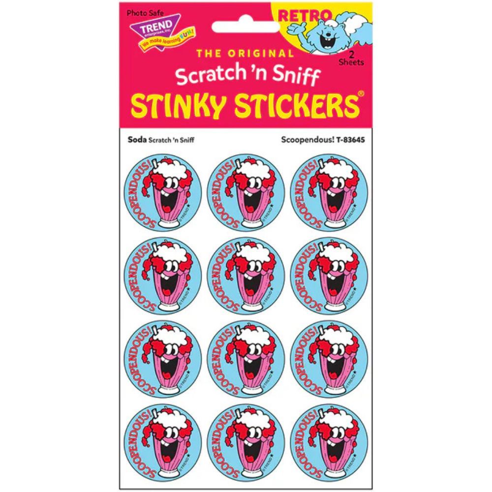 Scratch &#39;N Sniff Stinky Stickers - Scoopendous, Soda