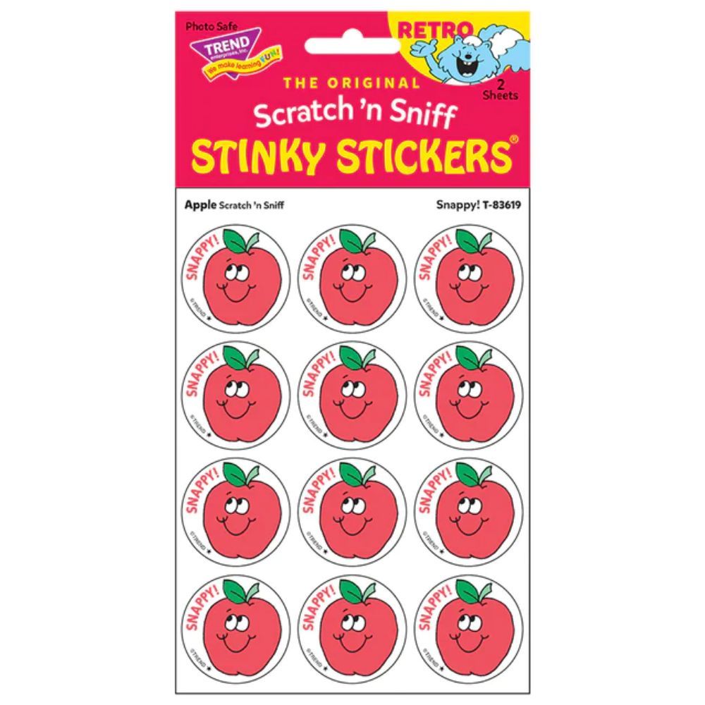 Scratch &#39;N Sniff Stinky Stickers - Snappy, Apple