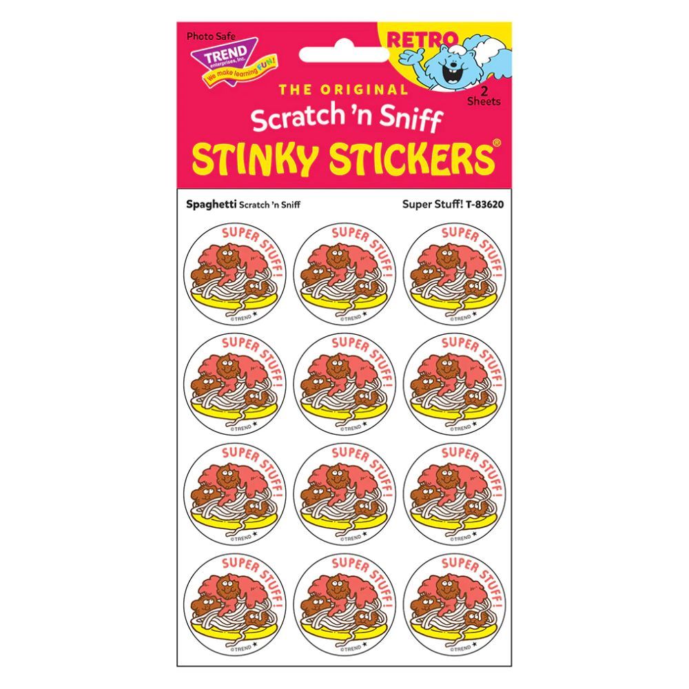 Scratch &#39;N Sniff Stinky Stickers - Super Stuff, Spaghetti