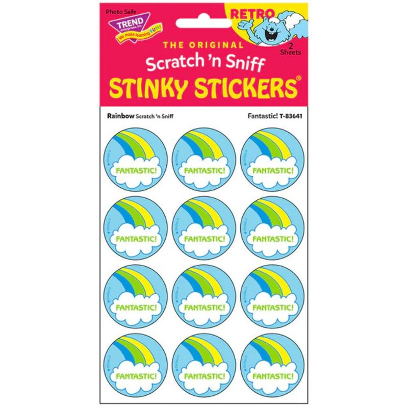 Scratch &#39;N Sniff Stinky Stickers - Fantastic, Rainbow