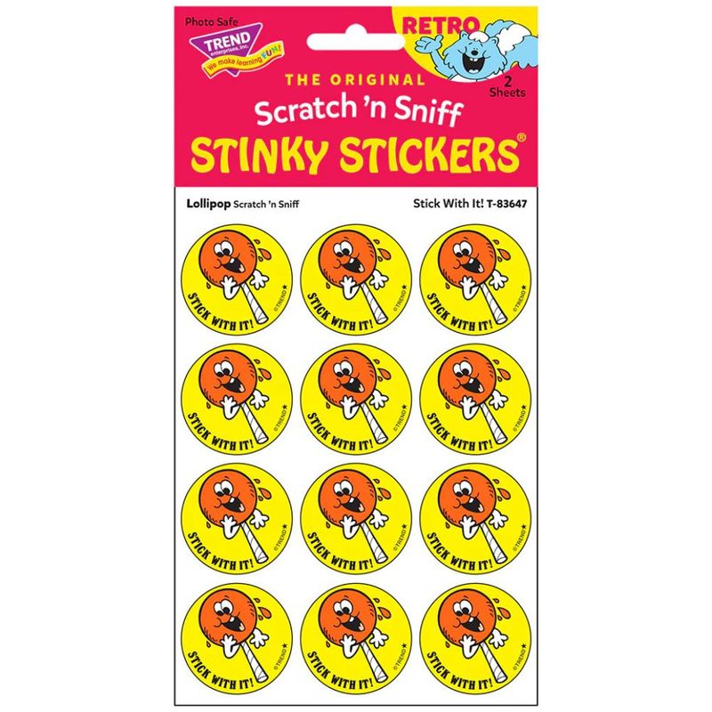Scratch &#39;N Sniff Stinky Stickers - Stick With It, Lollipop