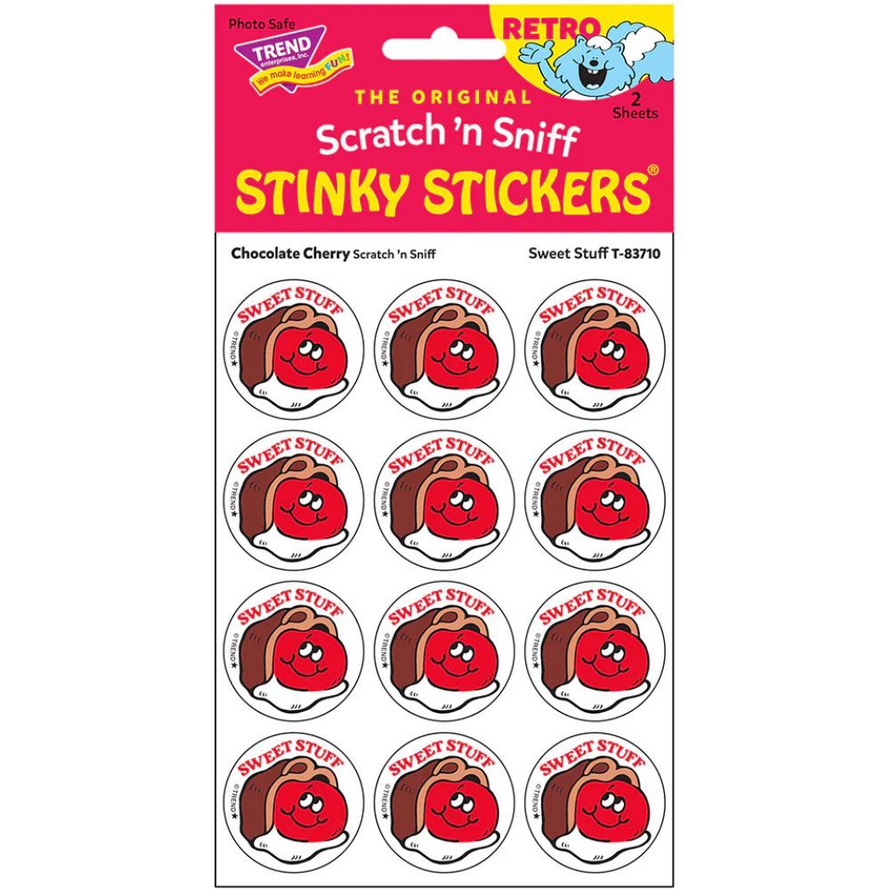 Scratch &#39;N Sniff Stinky Stickers - Sweet Stuff, Choco-Cherry