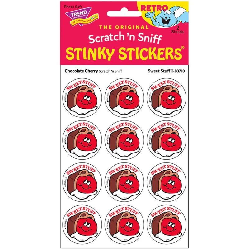 Scratch &#39;N Sniff Stinky Stickers - Sweet Stuff, Choco-Cherry