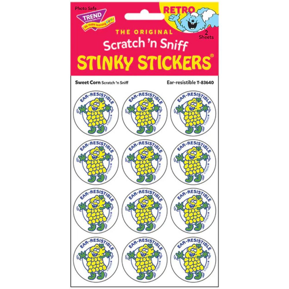 Scratch &#39;N Sniff Stinky Stickers - Ear-resistable, Sweet Corn