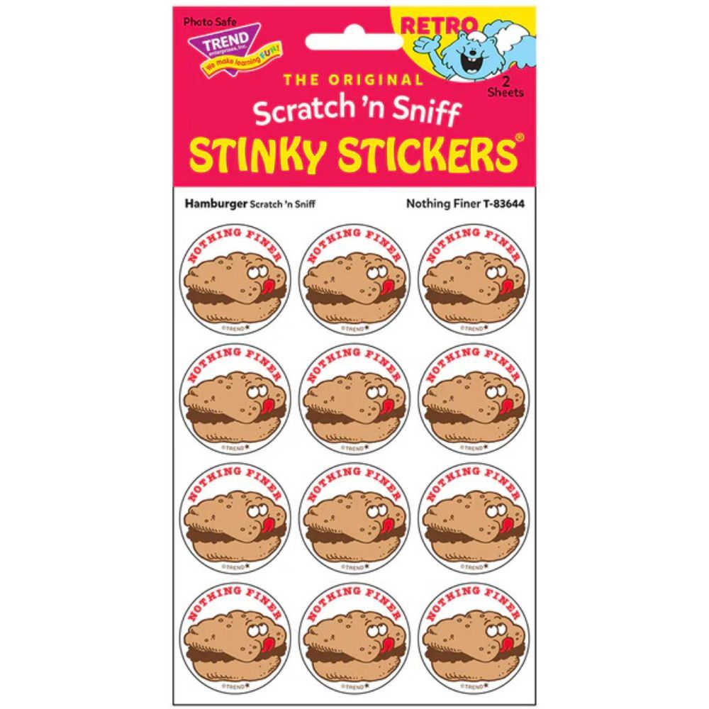 Scratch &#39;N Sniff Stinky Stickers - Nothing Finer, Hamburger